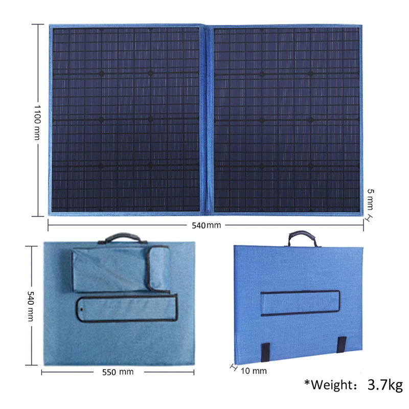 En iyi 100W taşınabilir güneş panelleri Boyutu 1275*545*5mm Dış Yolculuk Işığı için